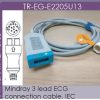 Mindray compatible 3-lead ECG connection cable (12 pin)